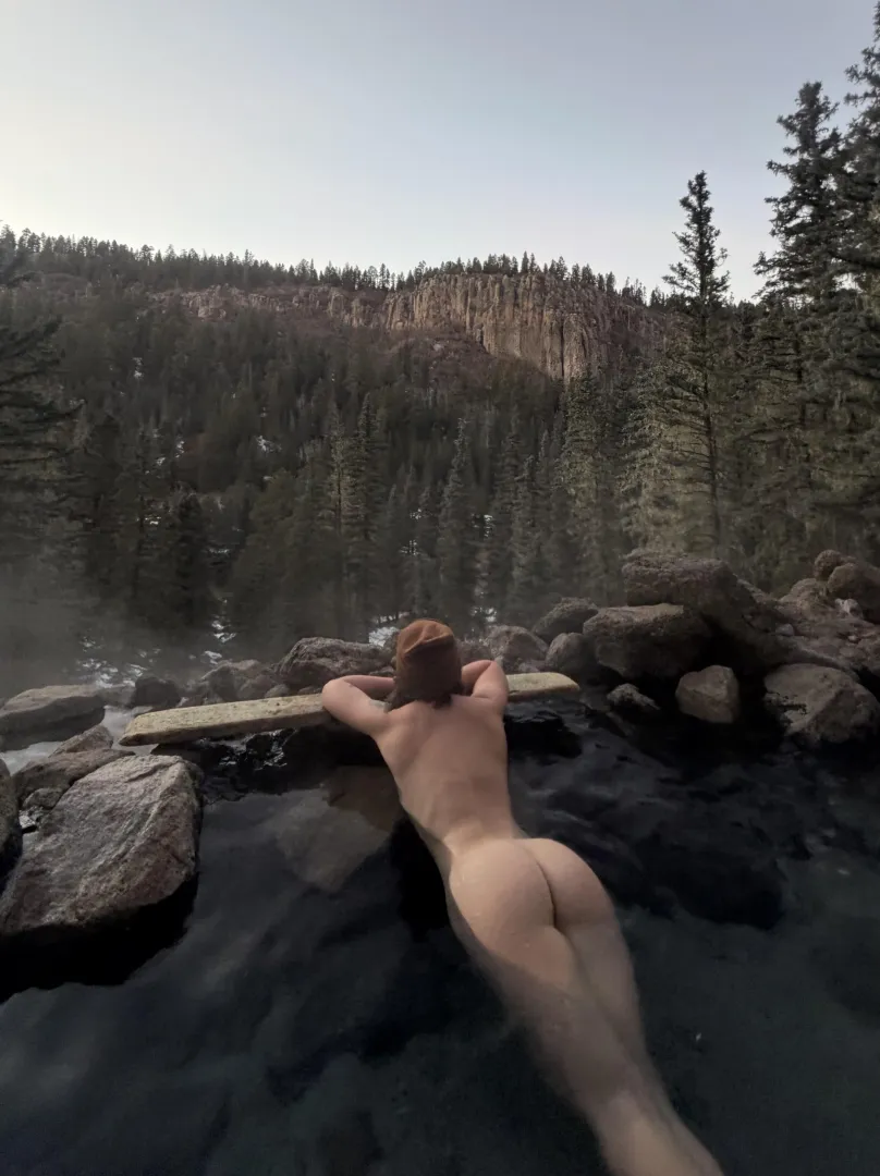 A steamy evening at the hot springs