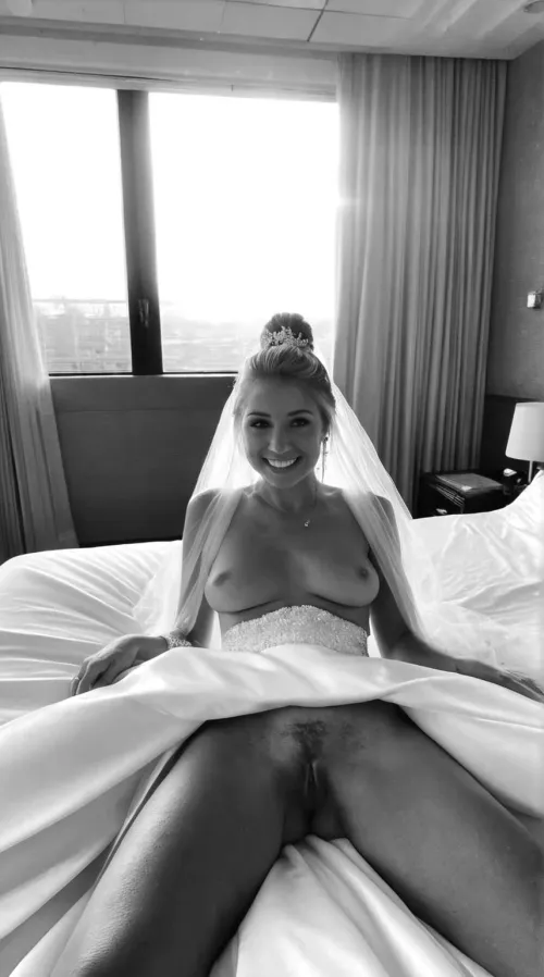 A wedding photo the guests will never see