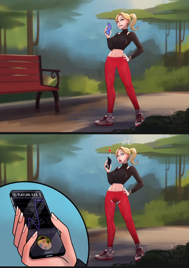 A woman is talking to her significant other over the phone when they decide to play around with the remote vibrator she's wearing (kinks: sex toy, public masturbation/sex, embarrassment) (SO's gender left up to captioner)