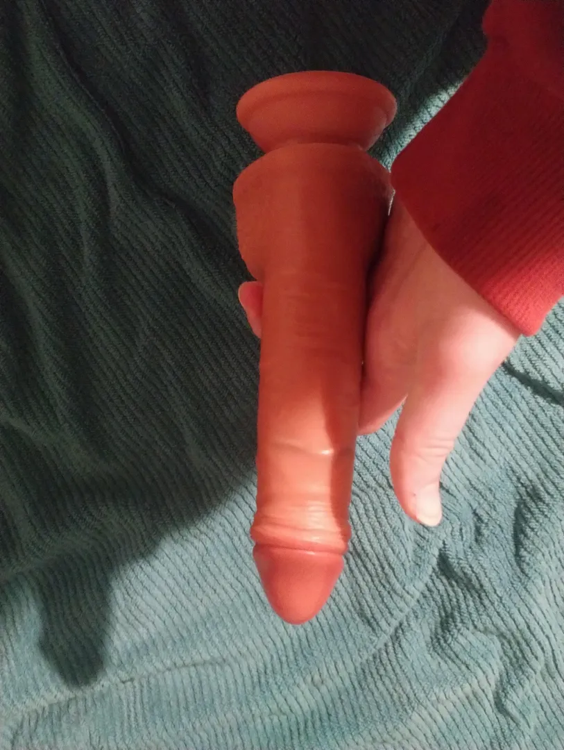 About to jam this massive dildo up my ass