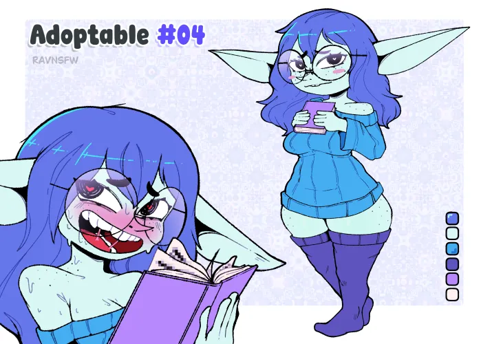 Adoptable: Nerd Goblin  | Ravnsfw