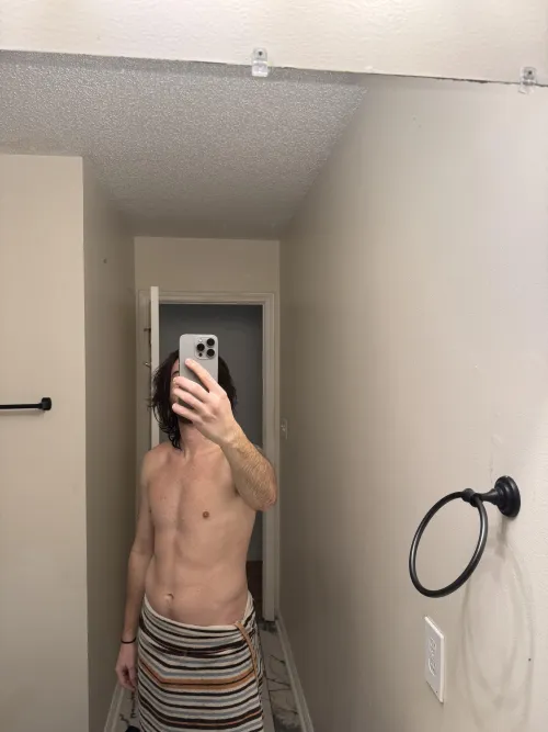 After post run shower