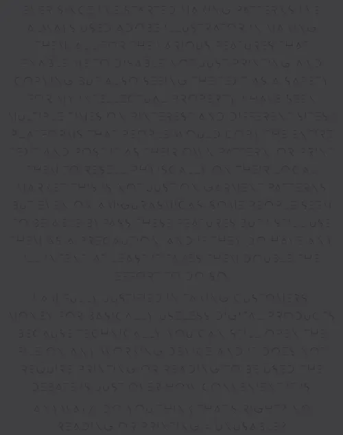 AITA for selling absolutely unreadable patterns to protect my Intellectual Property??????