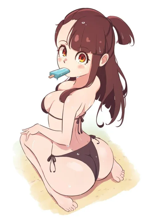 Akko & Her Cute Bikini Booty [Little Witch Academia]