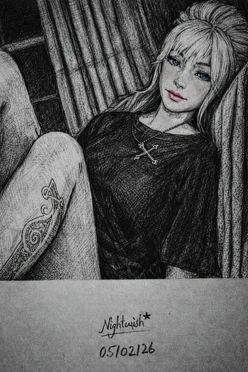 Alex is Awaiting your Care. Alex fanart from Nightwish aka Me