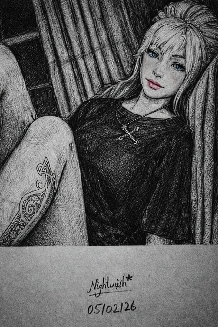 Alex is Awaiting your Care. Alex fanart from Nightwish aka Me