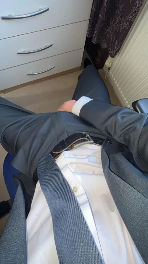 All the suited guys in here turn me on even when I’m working