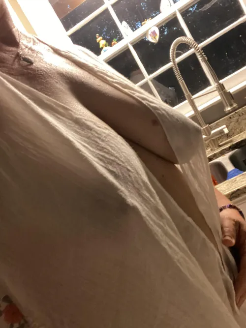 Almost exposed in the kitchen