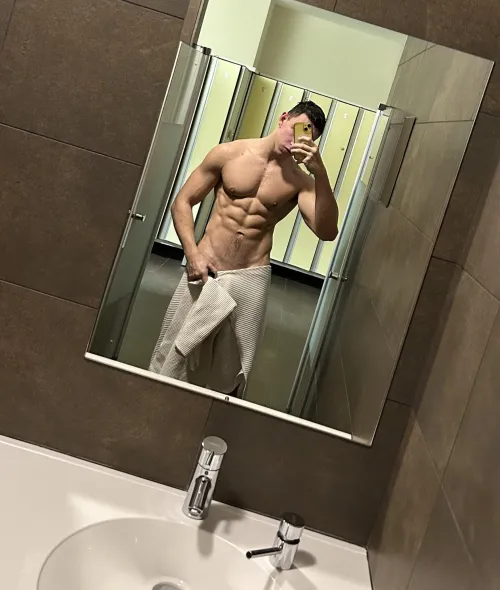 alone in gym showers