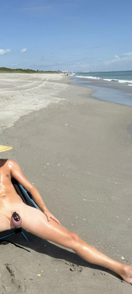 Always love it when my gf has me strip and get sun on my cage.