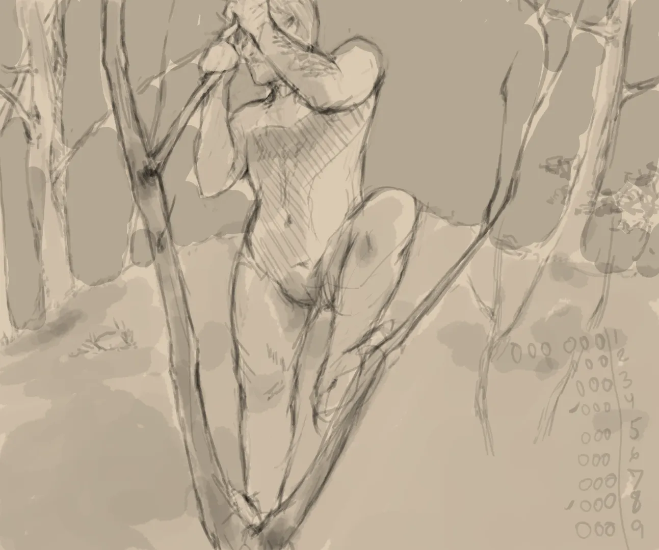 Anatomy/Environment Study [On Climbing Trees]