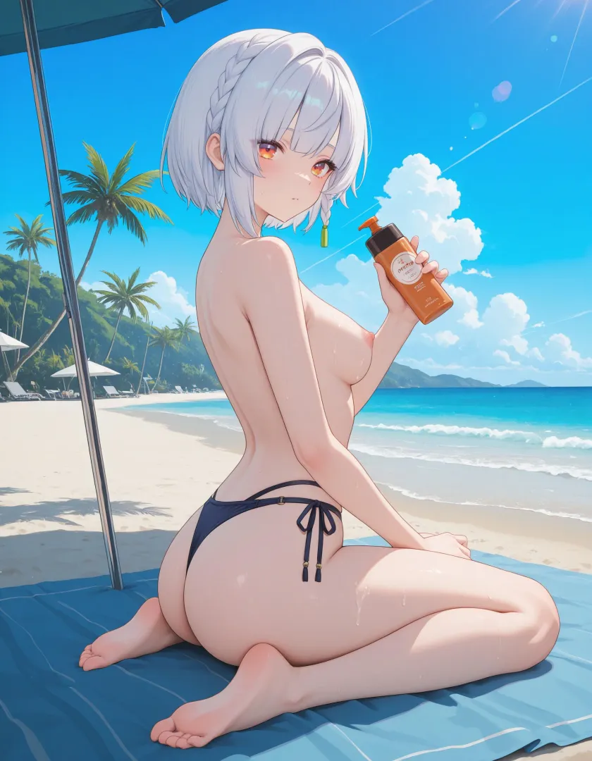 Anby || Would you put this lotion on me? (Yodayo AI)