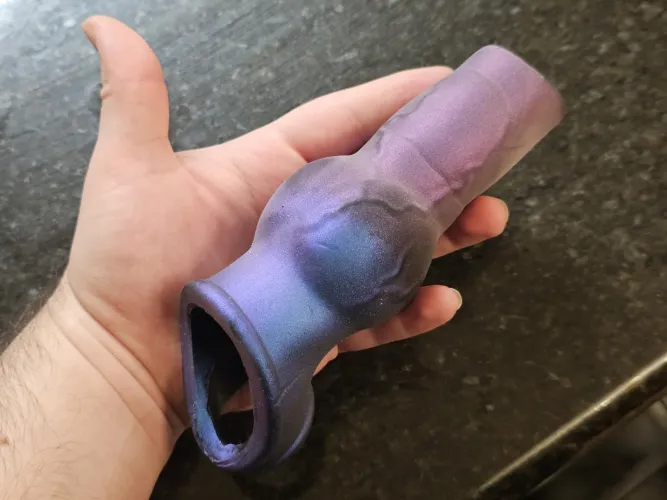 Anyone else into thicker cock sleeves like this?Just like a knot dildo?