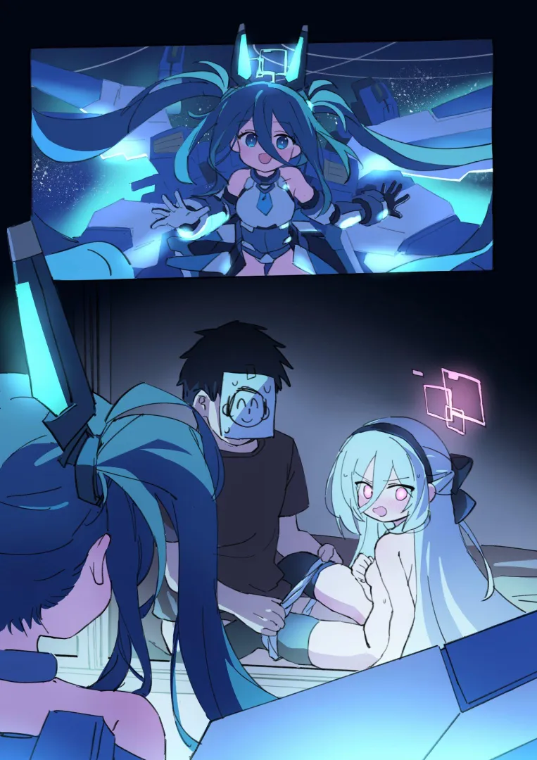 Aris (Armed) L2D, but in another universe (Kei, Aris, Sensei; Colorized by @mengyin9865, yes it's the same person)