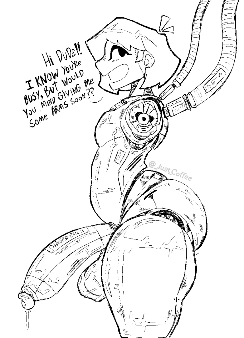 Armless Android Girl