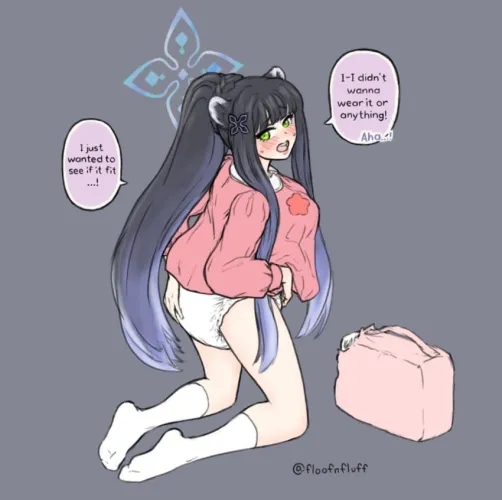 (Art by floofnfluff) Got caught trying them on