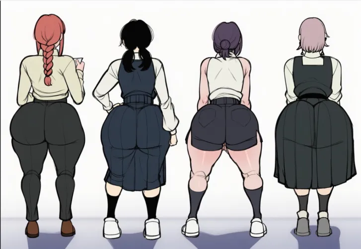 Asa and makima and reze and fami ass chart (bwl style)