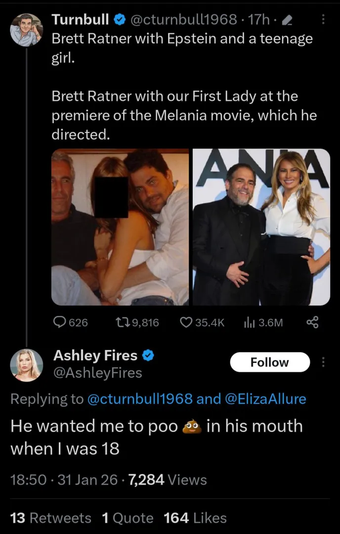 Ashley Fires claims that Hollywood Film Director Brett Ratner wanted her to shit in his mouth when she was 18.