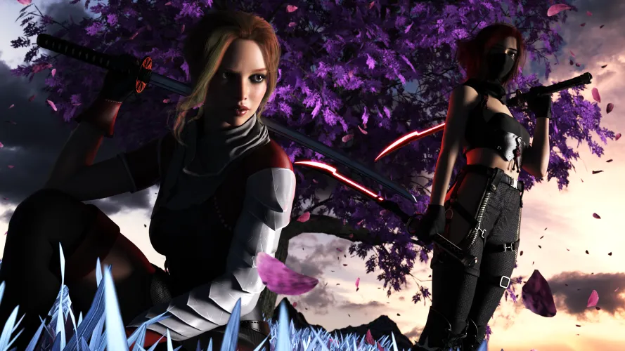 Aurora & Ashe, Ninja Tsundere | 5 year anniversary crossover