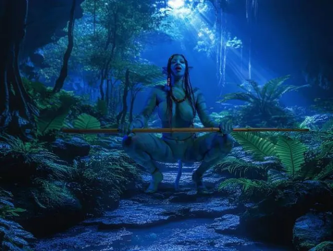 Avatar bodypaint I did on my beautiful friend.