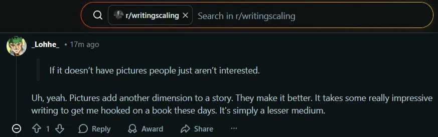 Average r/writingscaling user