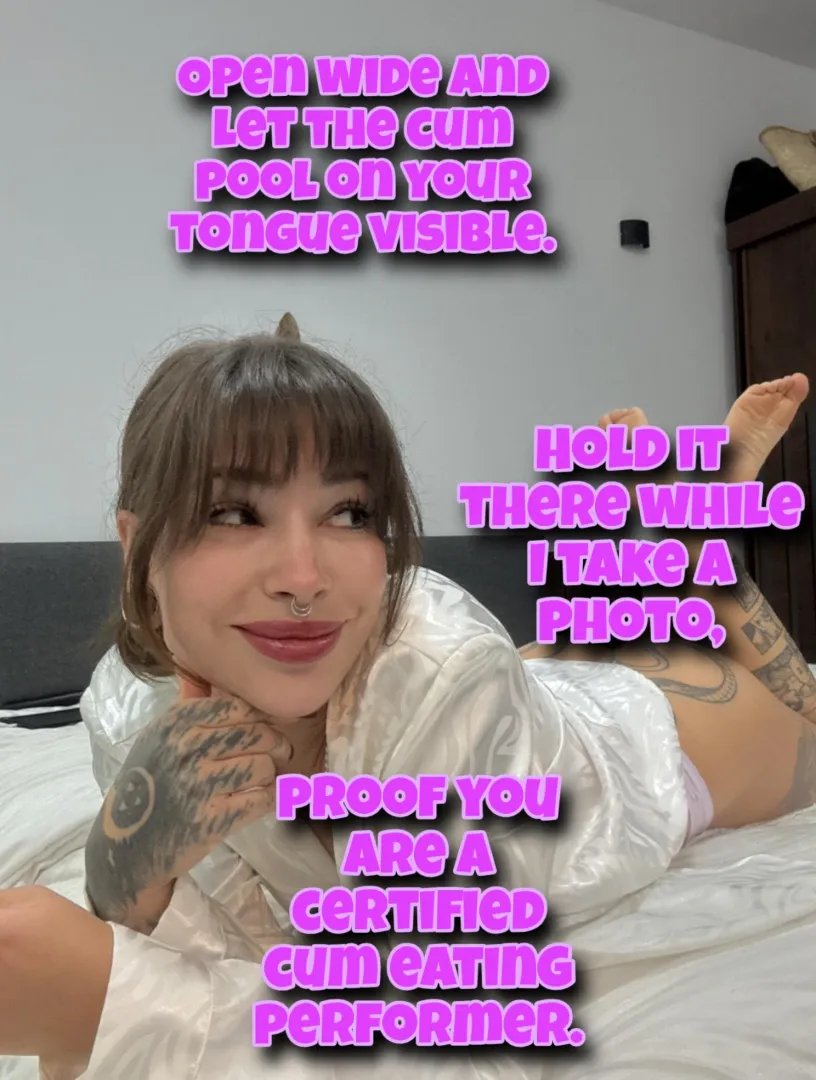 Baby open wide and let cum pool on your tongue now!