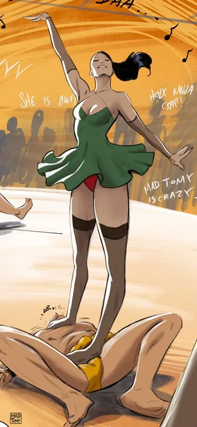 Ballerina ballbusting trample