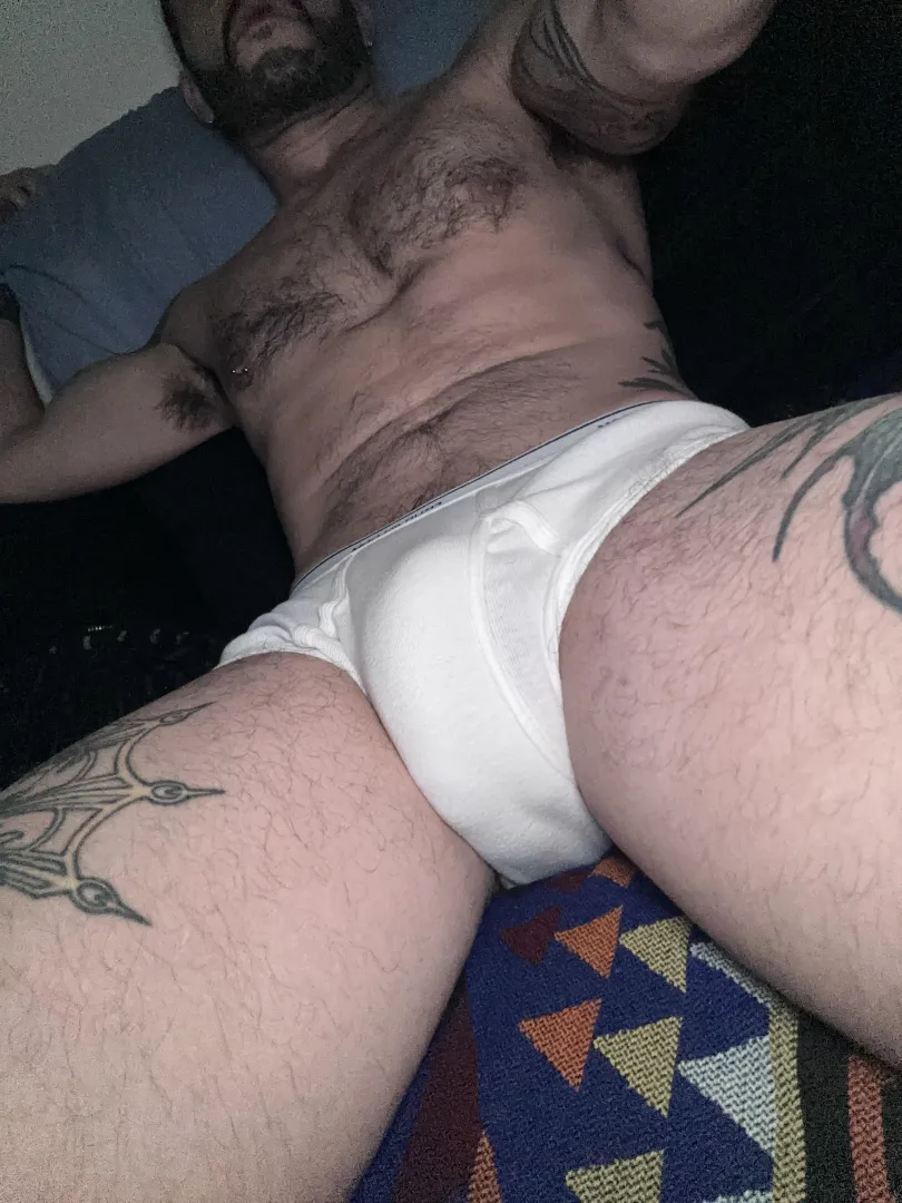 Balls full in briefs