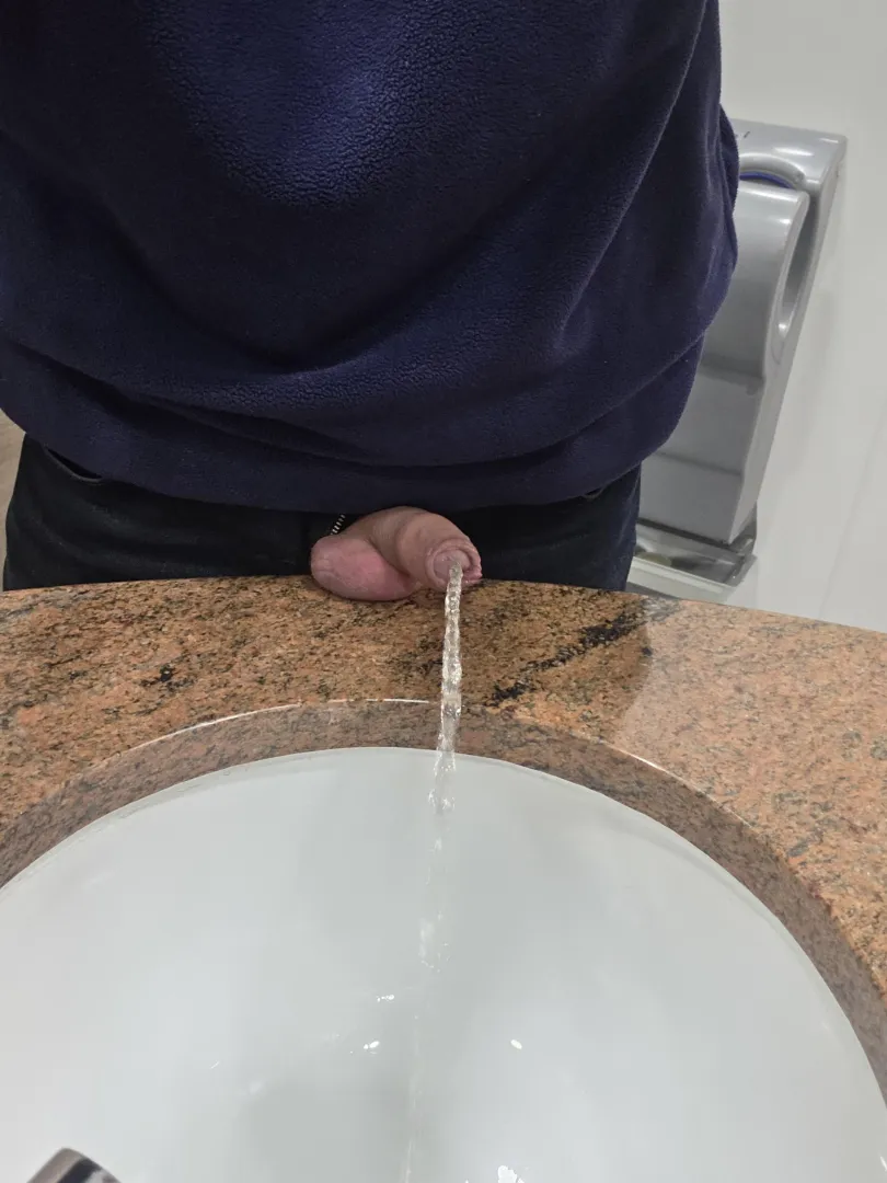 Bathroom sink at work