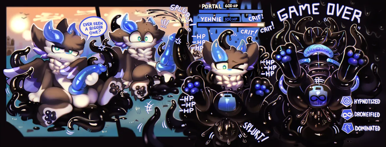 Be careful around latex tentacle puddles. (LatexM4n)