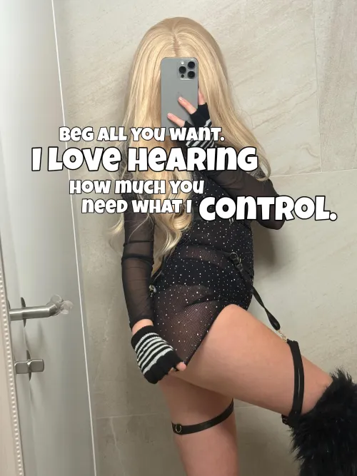 Beg louder, slut. I control every throb, every drop