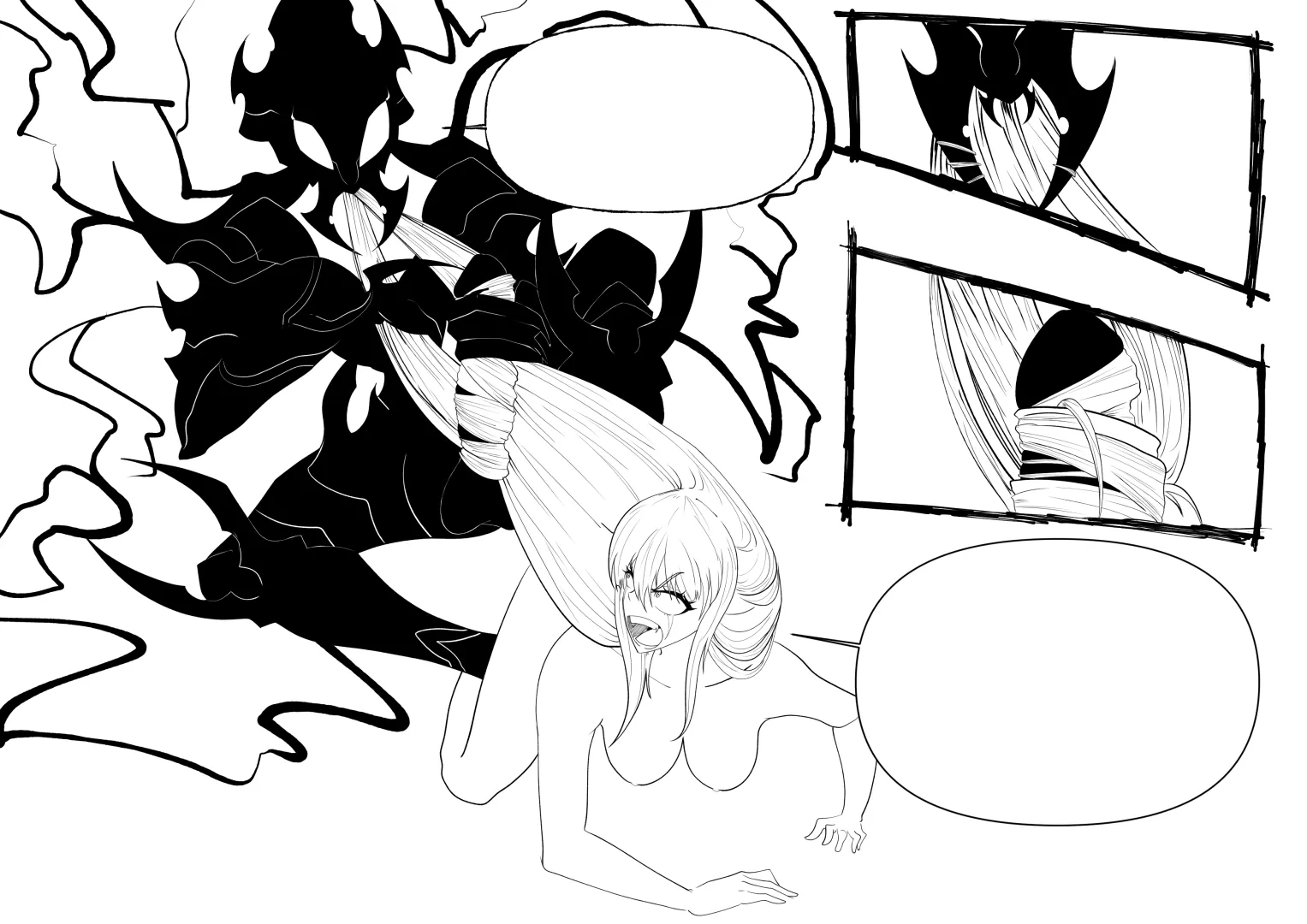 Beru tried playing around with Esil's hair a bit and loved it.