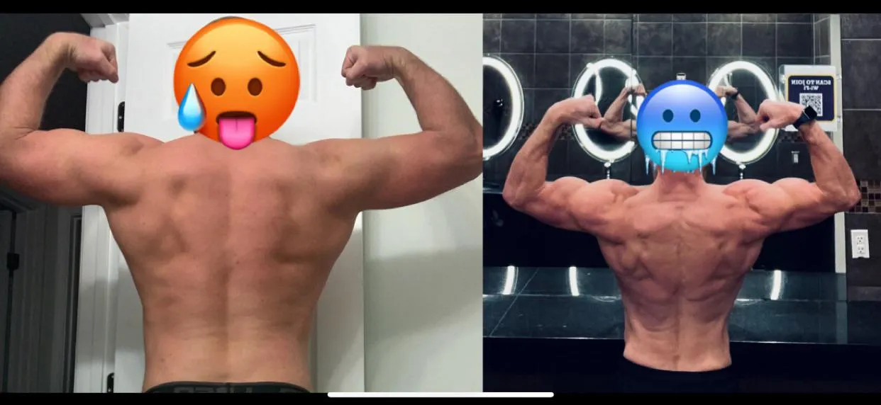 Better angle, better physique. 16 months apart.