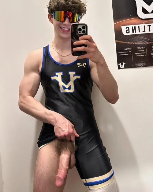Bi wrestler [21] need my balls drained after my match