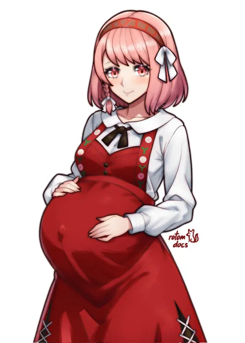 Big Baby Bump beneath her Dress (Lapis) [rotomdocs]