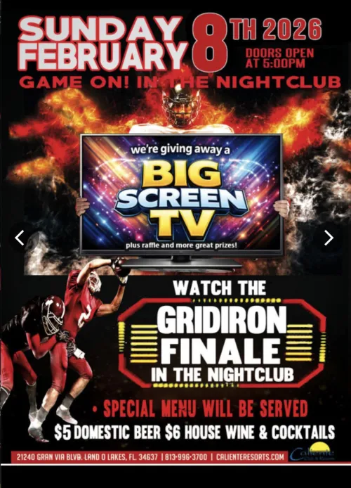 Big game bash on Sunday!