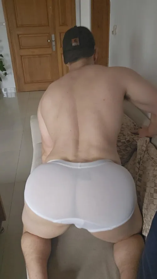 Big Glutes + White Briefs + Backwards Hat