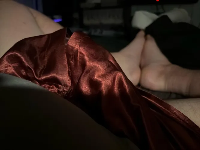 Bigger erection tonight in my satin boxers (44)
