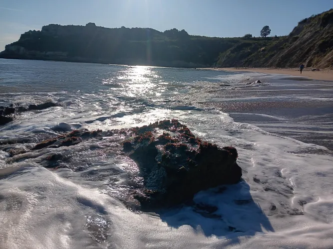 Bit windy but th water's warm