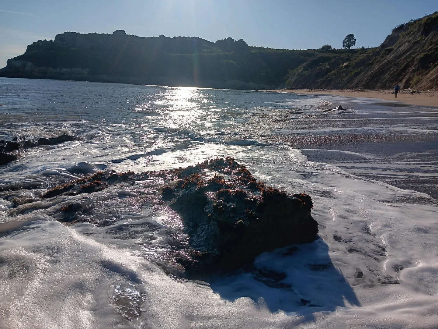 Bit windy but th water's warm