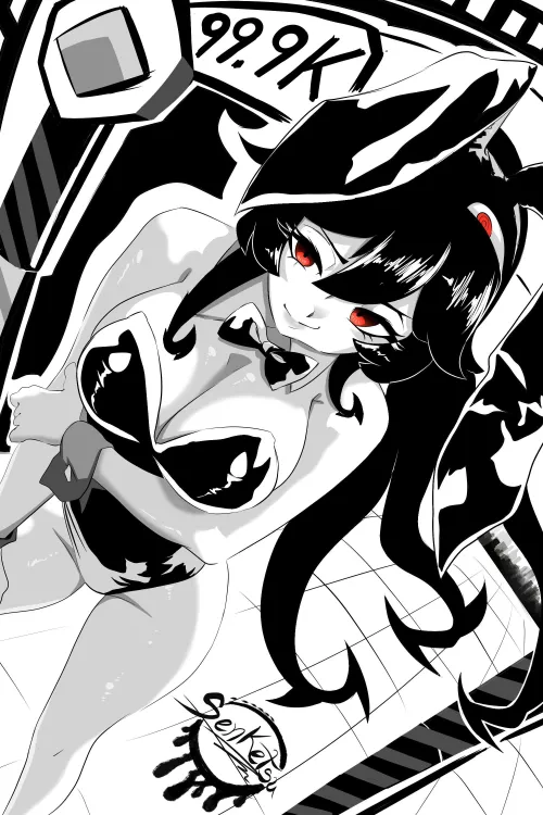 Black and white Filia (by @DrmSenketsu on )