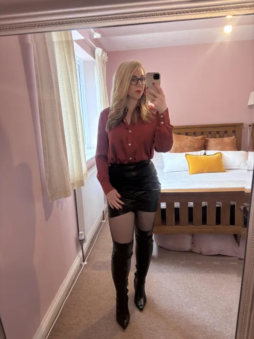 Black leather over the knee boots...stunning