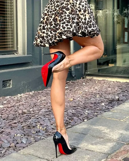 Black Patent Louboutins & Leopard Mini – Heel Raise Perfection