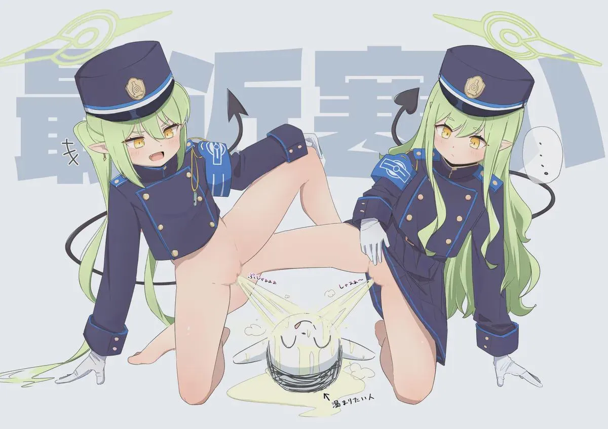 Blue archive hikari and nozomi peeing on sensei