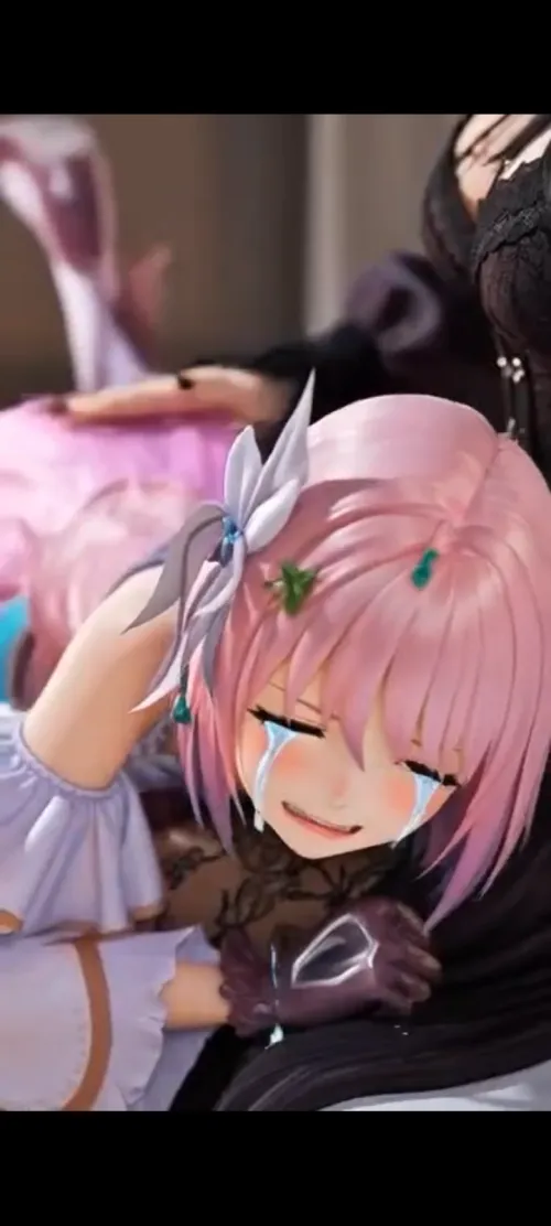 Blue Reflection Ray and Blue Reflection Second Light - Hiori Hirahara Spanking from her Gothic Mother OTK