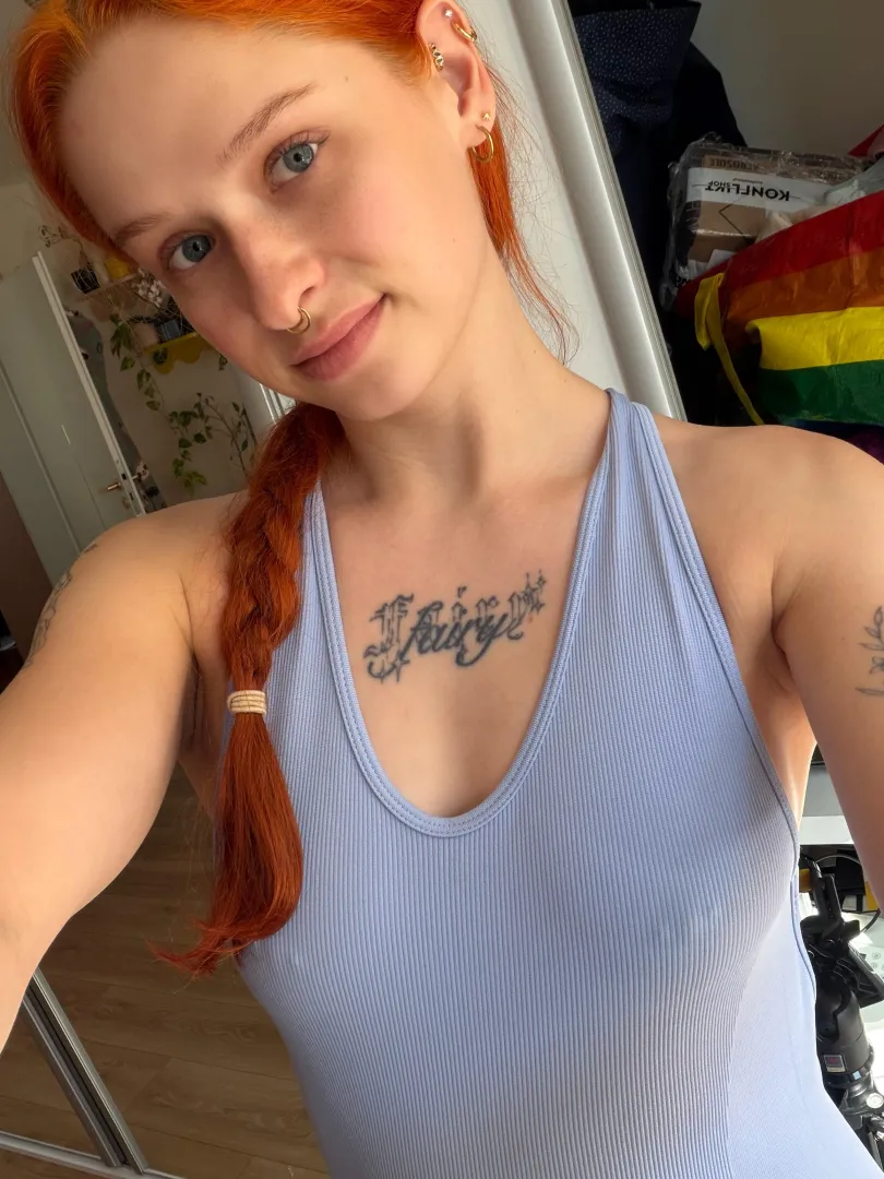 Blue shirt to match my eyes