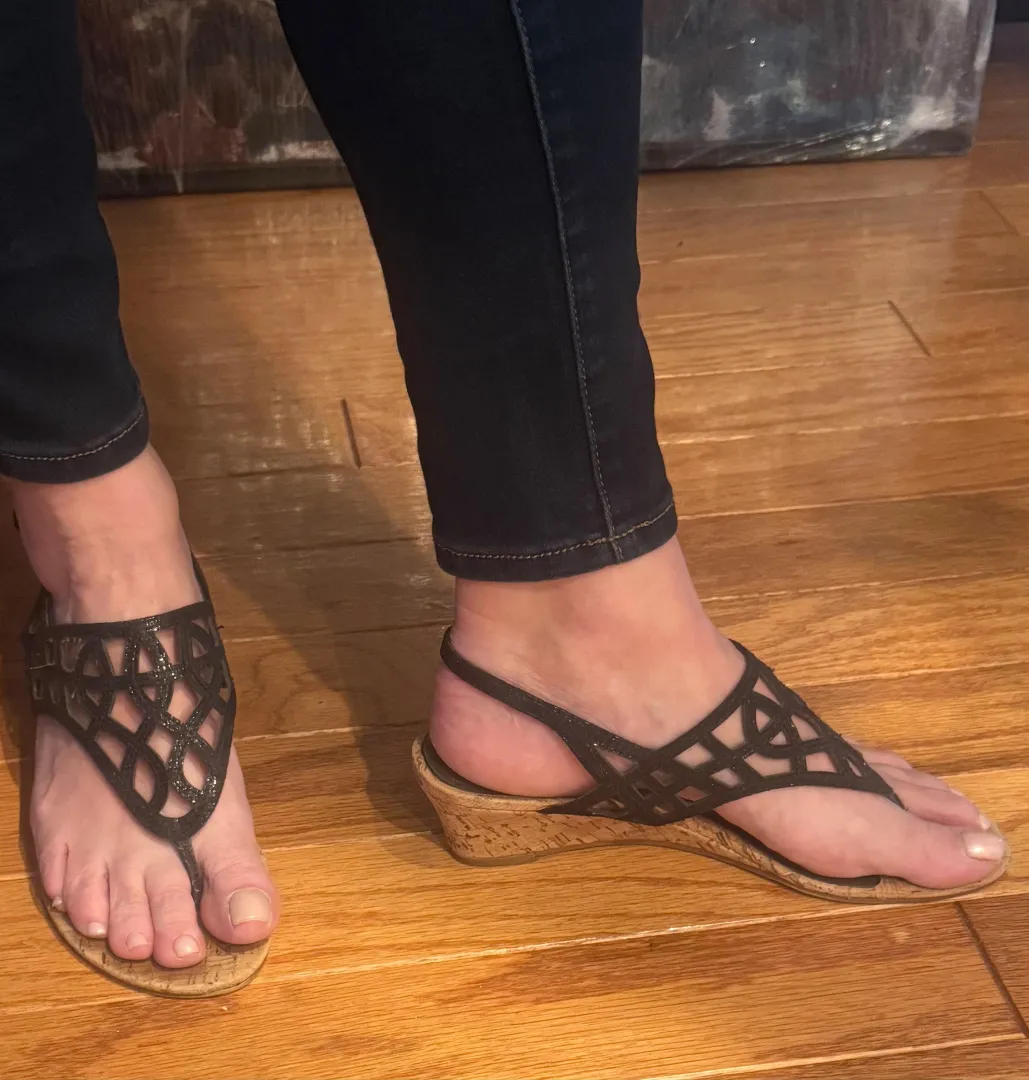 Boring mini MILF wedges for girls night. No boys allowed.