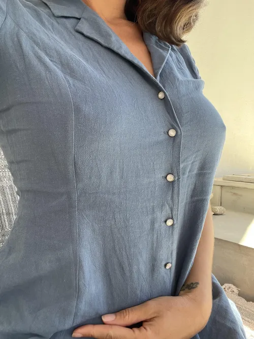 Braless at lunch today