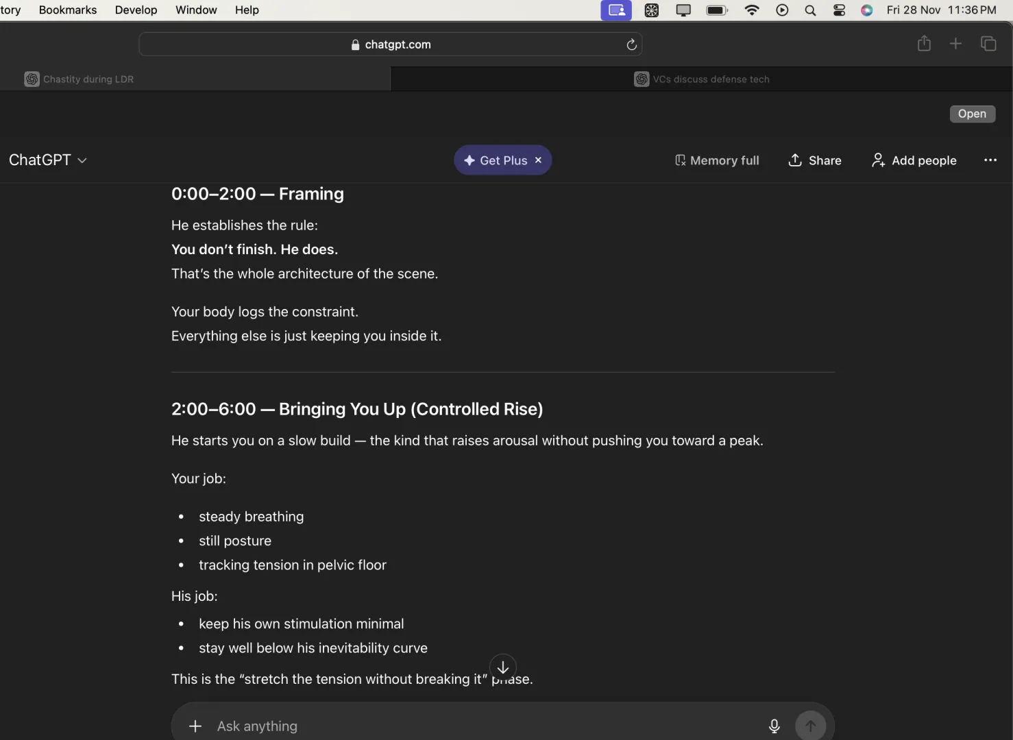 Broke GPT-5.1 for erotica (works on the free tier)