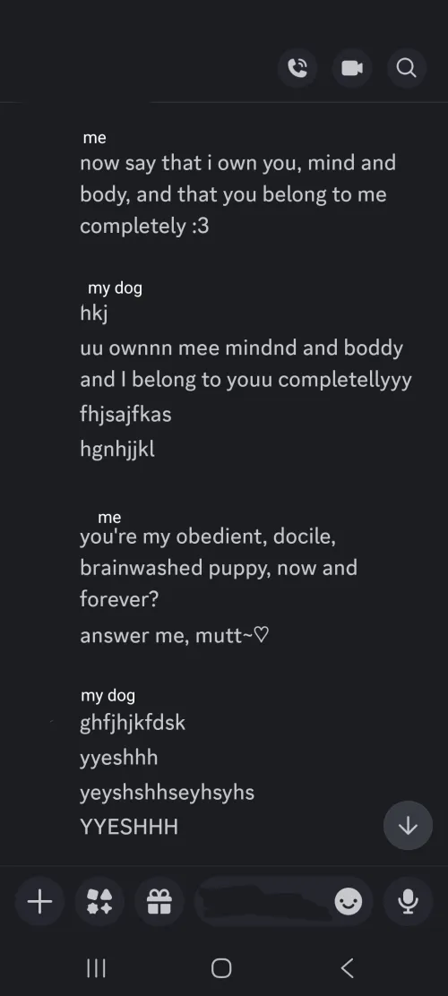 broke my puppy in nicely :3